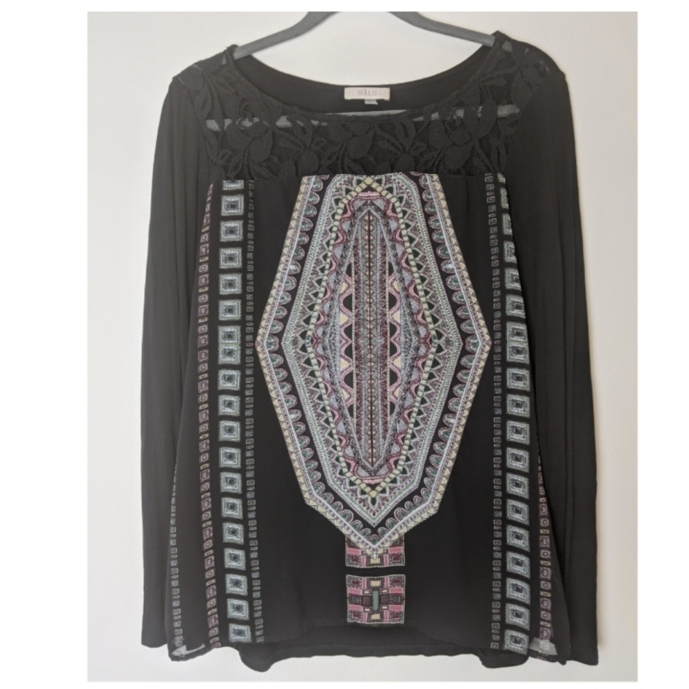 Halo long sleeve boho shirt top